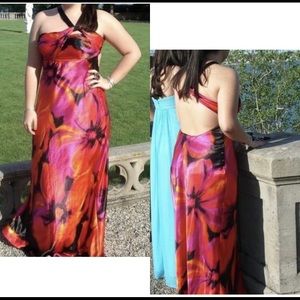 Long Dress Gown (open back, flowy)